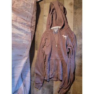 Pink women's zip up jacket brown Hope heart‎
